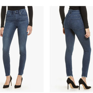 Good American Good Legs Raw Hem Skinny Jeans Sz 27